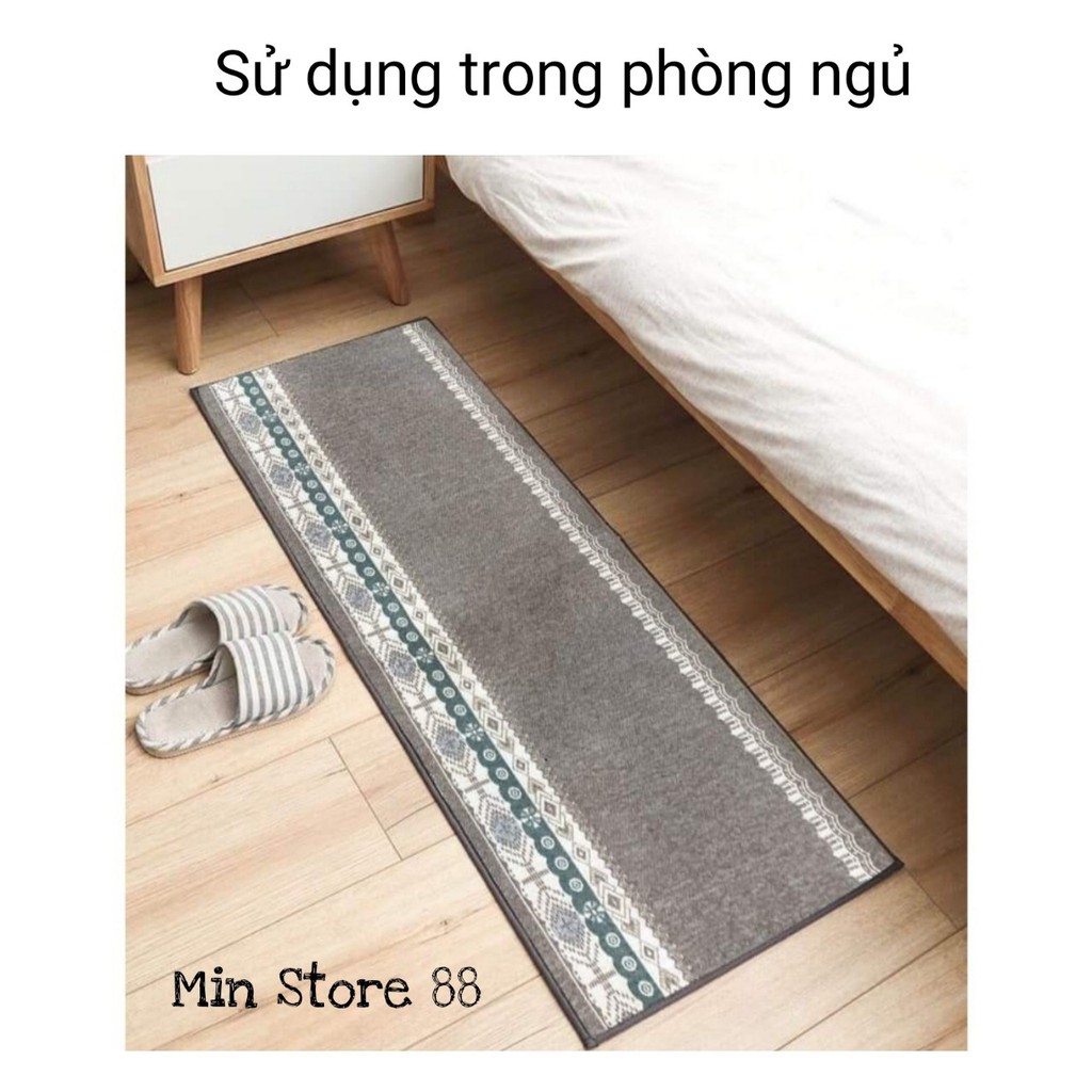 Thảm bếp, lót bếp trang trí cao cấp Minhome chống trượt, thấm hút nhanh, 2 kích thước 50x80cm và 50x120cm