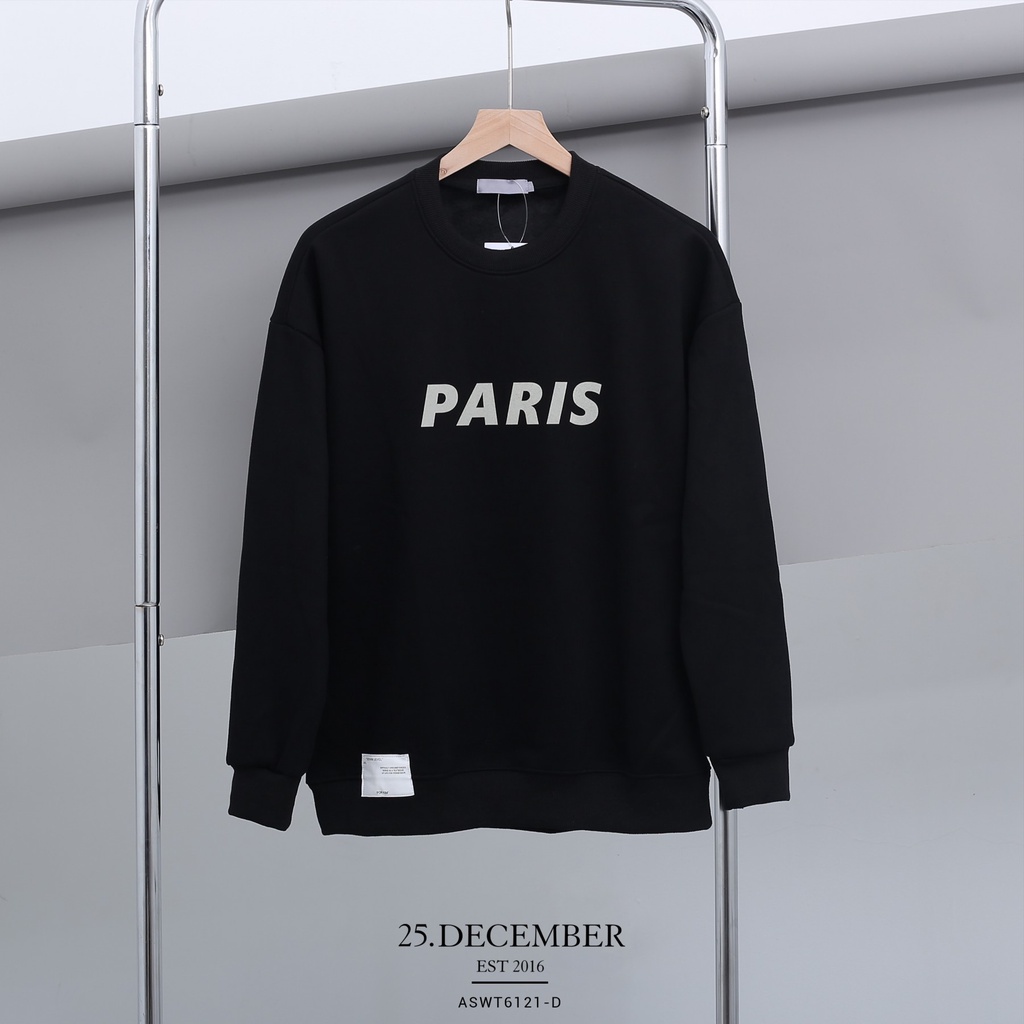 Áo Sweater Paris chất nỉ dầy đẹp - 25.December mã ASWT6121 | BigBuy360 - bigbuy360.vn