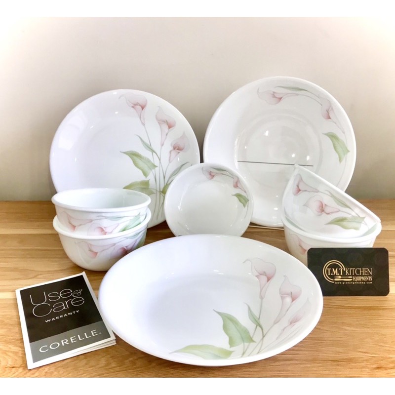 Bộ chén dĩa thuỷ tinh Mỹ Corelle LilyVille 8 món 8-LV-P