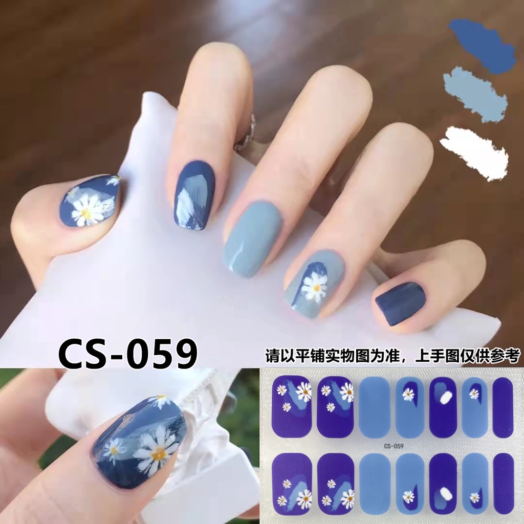 Bộ 14 Miếng Dán Móng Tay Hoạt Hình Dễ Thương Không Độc Hại Chống Nước DIY
