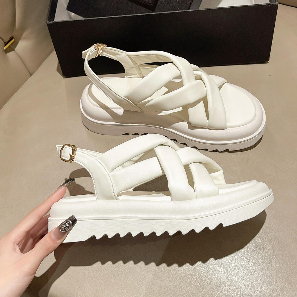 Sandal Nữ Quai Đan Trong Chóng 2 Đế Siêu Cấp