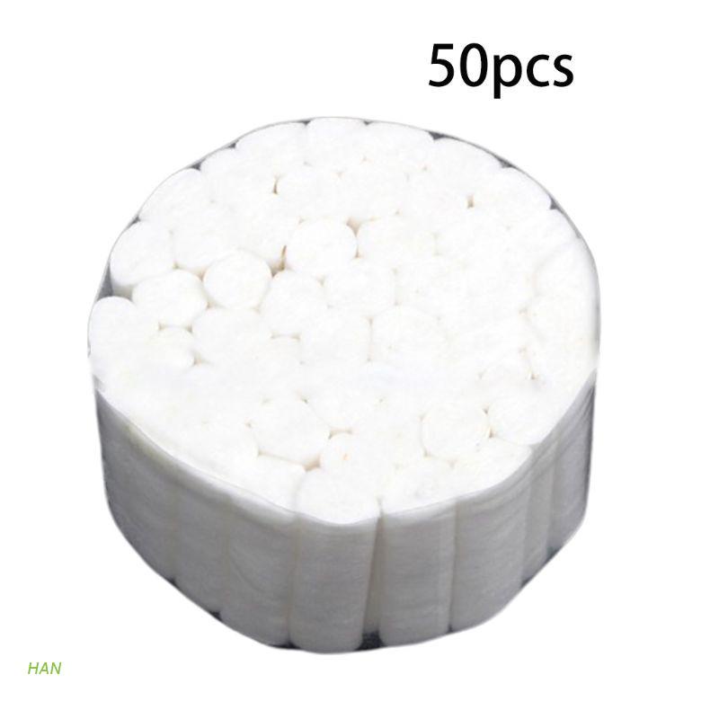 Set 50 cuộn bông gòn trắng thấm hút cao không gây dị ứng cho mũi