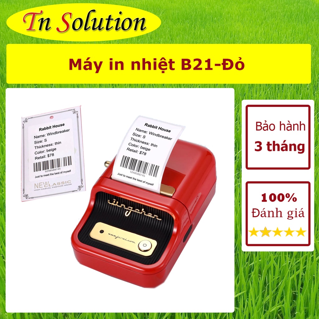 Máy In Nhiệt B21 Buetooth Không Dây Cầm Tay dùng cho các shop bán hàng tặng kèm 1 cuộn tem Niimbot chính hãng
