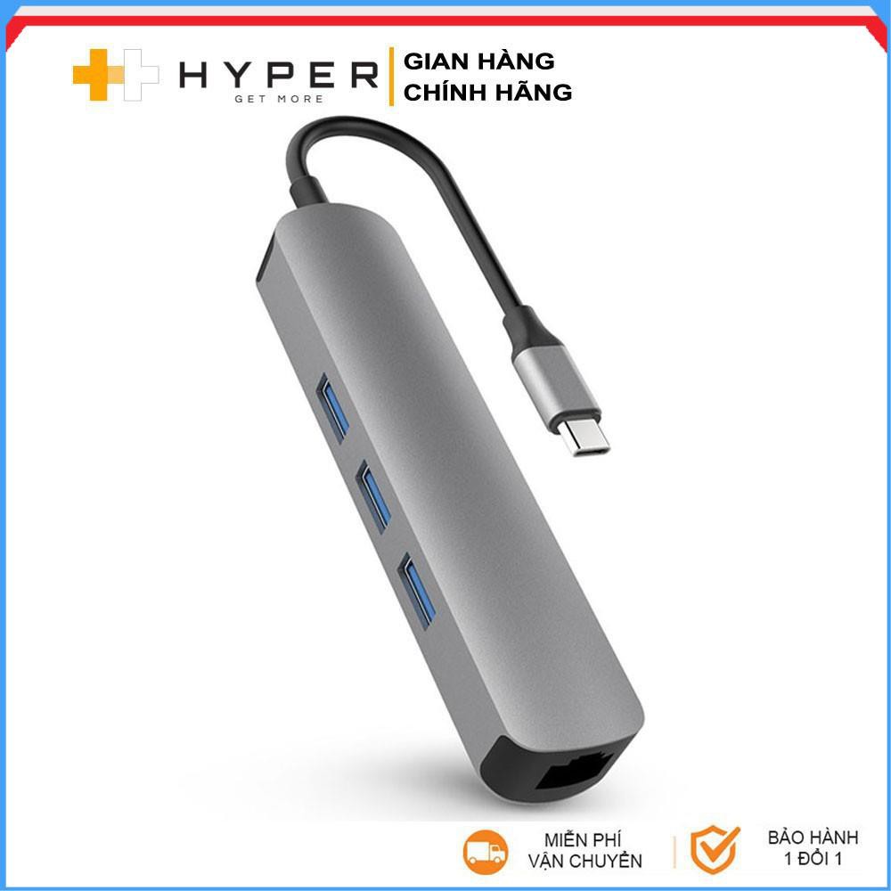 Cổng Chuyển HyperDrive 4K HDMI 6-in-1 USB-C Hub (Mạng Lan-HD233B)