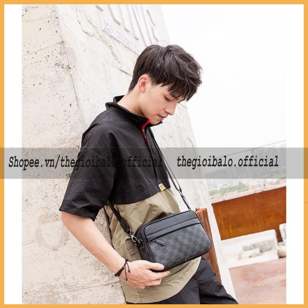 Túi Đeo Chéo Nam Da PU ❌Hàng Cao Cấp ❌ TÚI BAO TỬ NAM CARO NHỎ ❌FREESHIP | BigBuy360 - bigbuy360.vn
