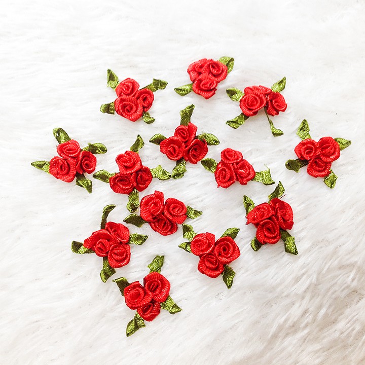 Bông hồng ruy băng 3d mẫu 3 hoa hồng siêu đẹp