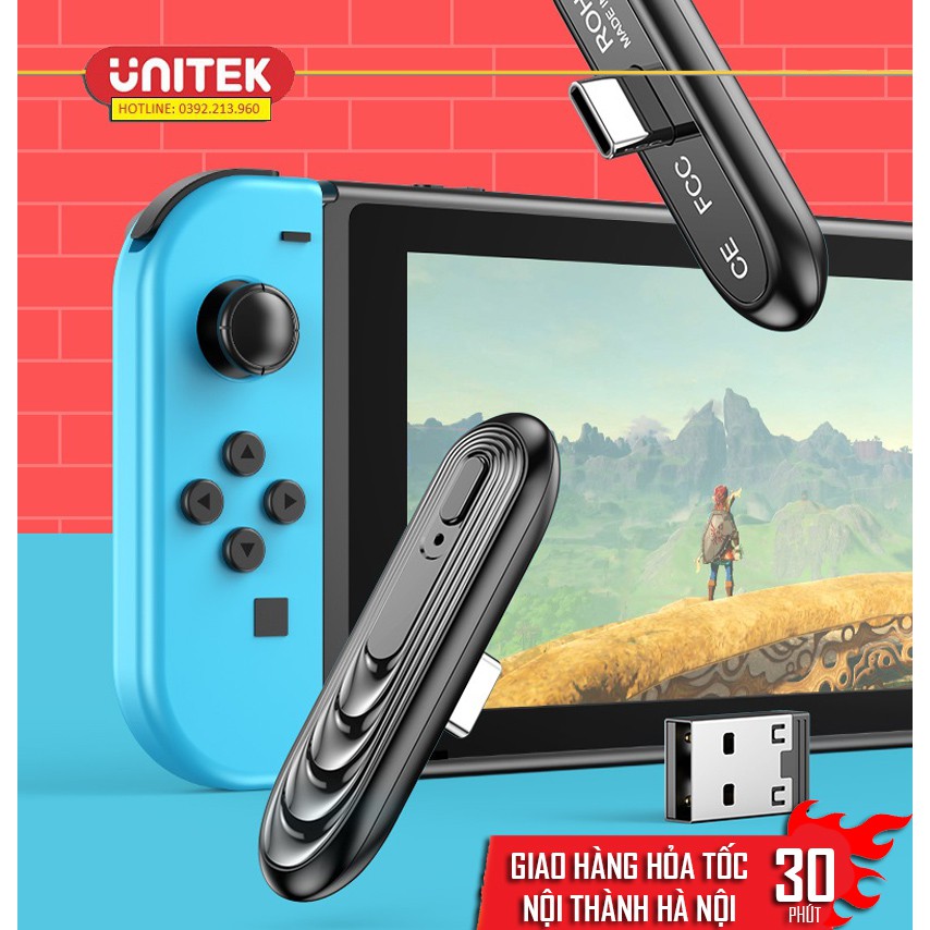 Thiết Bị Phát Tín Hiệu Bluetooth Không Dây Đầu Type-C USB Cho Nintendo Switch &amp; Lite, PS4, PC, Điện Thoại