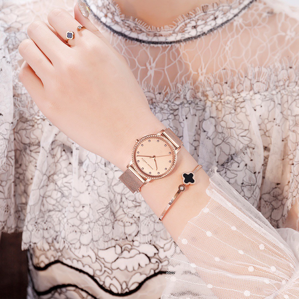 Đồng hồ nữ Hannah Martin chính hãng - dây thép không gỉ - Model HM-107WF | BigBuy360 - bigbuy360.vn