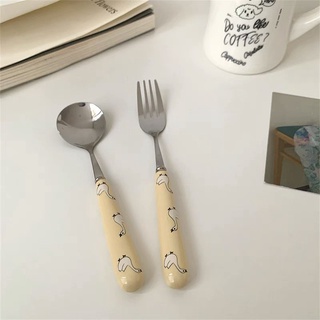 Set thìa dĩa họa tiết hoạt hình