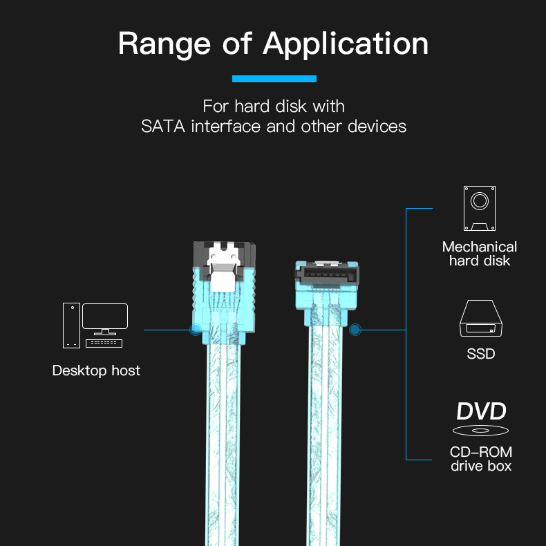 Dây Cáp Dữ Liệu VENTION Sata 3.0 Tốc Độ Cao 6 Gbps Cho Hdd/Ssd/Cd Driver/Cd