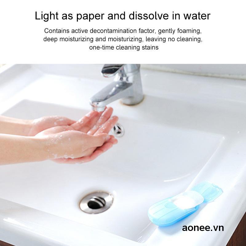 ✨✨Xà phòng giấy miếng hình cánh hoa du lịch bỏ túi
