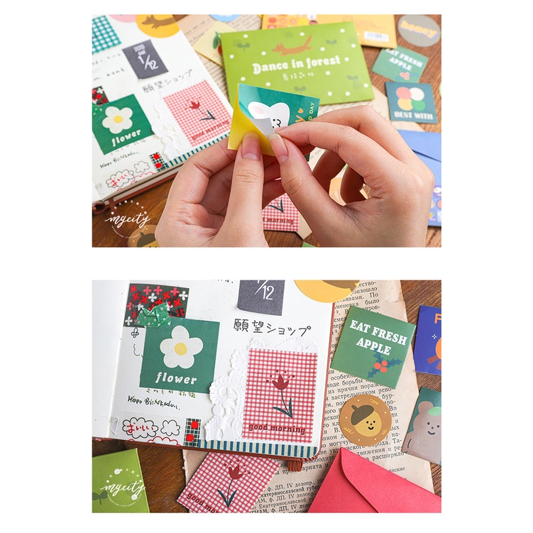 Bộ 40 Miếng Dán Trang Trí Album Độc Đáo