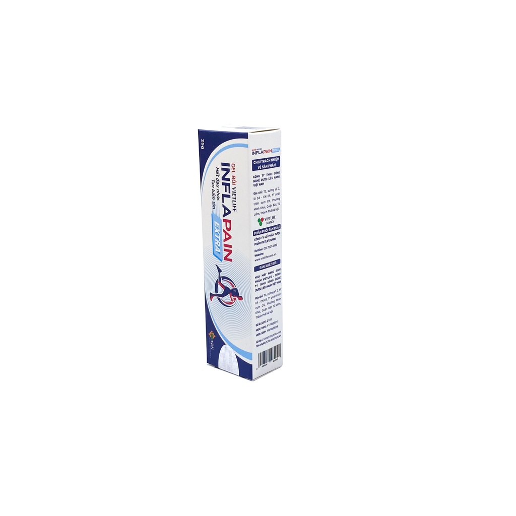 [Chính Hãng] Vietlife Inflapain Gel bôi Extra 25g hỗ trợ tan máu bầm - giảm sưng, phù nề - giảm đau nhức