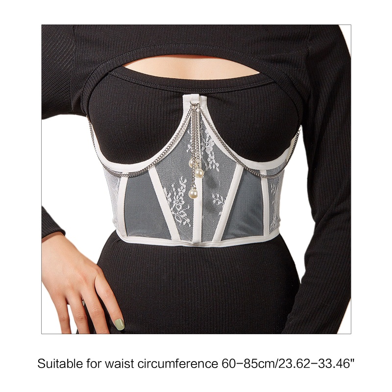 Áo Nịt Ngực Corset Có Chuỗi Ngọc Trai Gợi Cảm Cho Nữ Đi Tiệc Hóa Trang