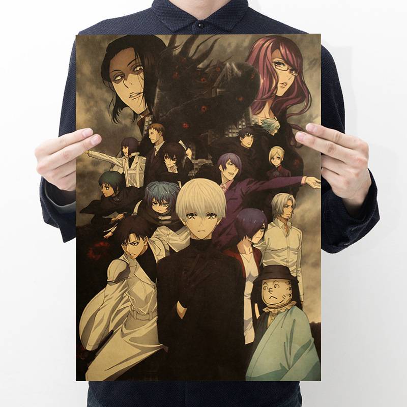Poster Treo Tường Trang Trí In Hình Nhân Vật Phim Tokyo Ghoul "Family" 35*50cm