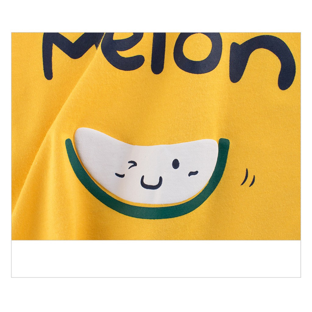 Áo thun cho bé gái in hình trái cây siêu cute chất liệu cotton an toàn cho bé hàng chuẩn xuất Âu Mỹ