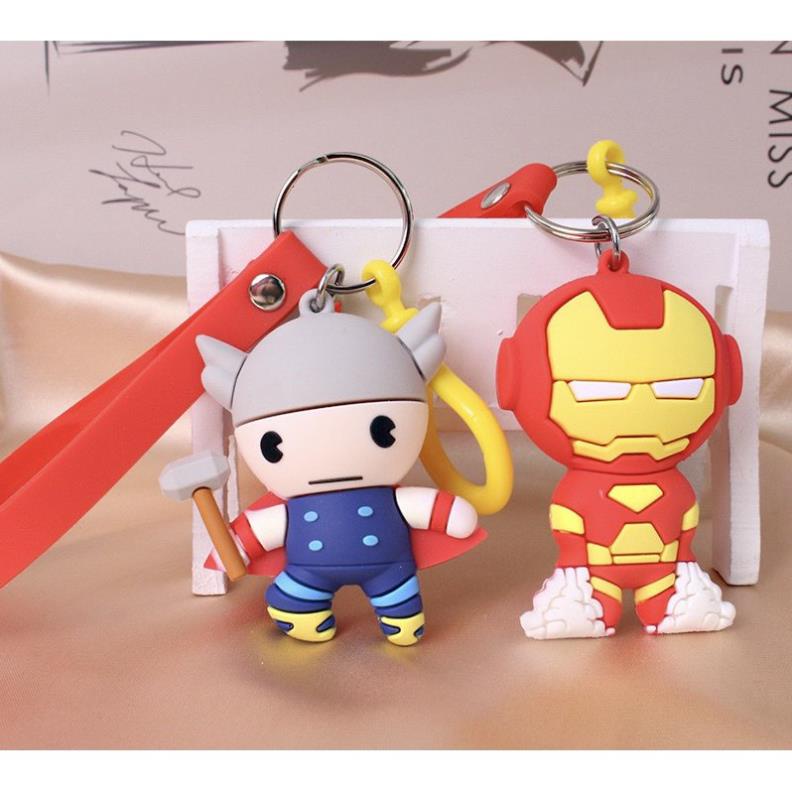 Charm /Jibitz gắn dép CROCS - MÓC CHÌA KHÓA BA LÔ thời trang siêu nhân Marvel