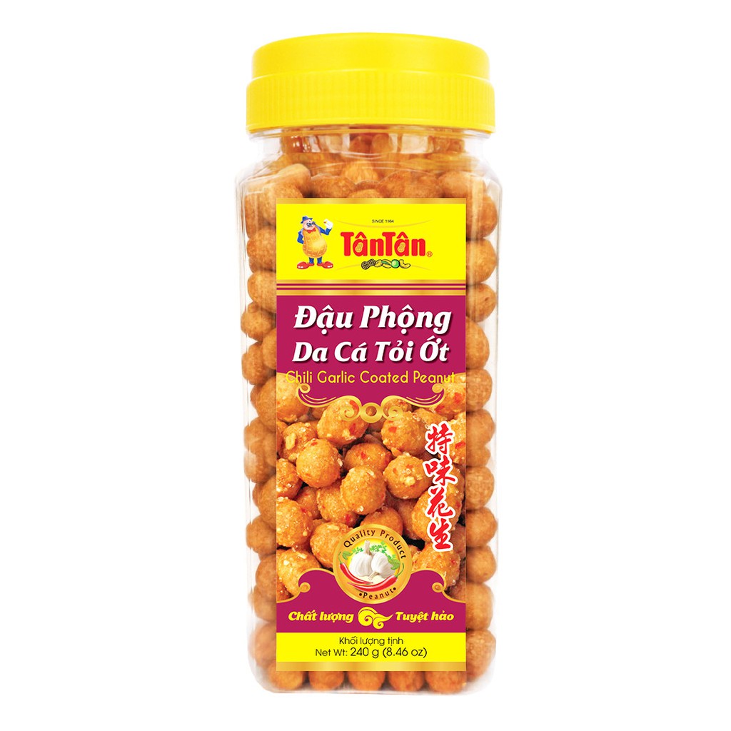 [NEW] Đậu Phộng Da Cá Tỏi Ớt Tân Tân Hủ 240gr