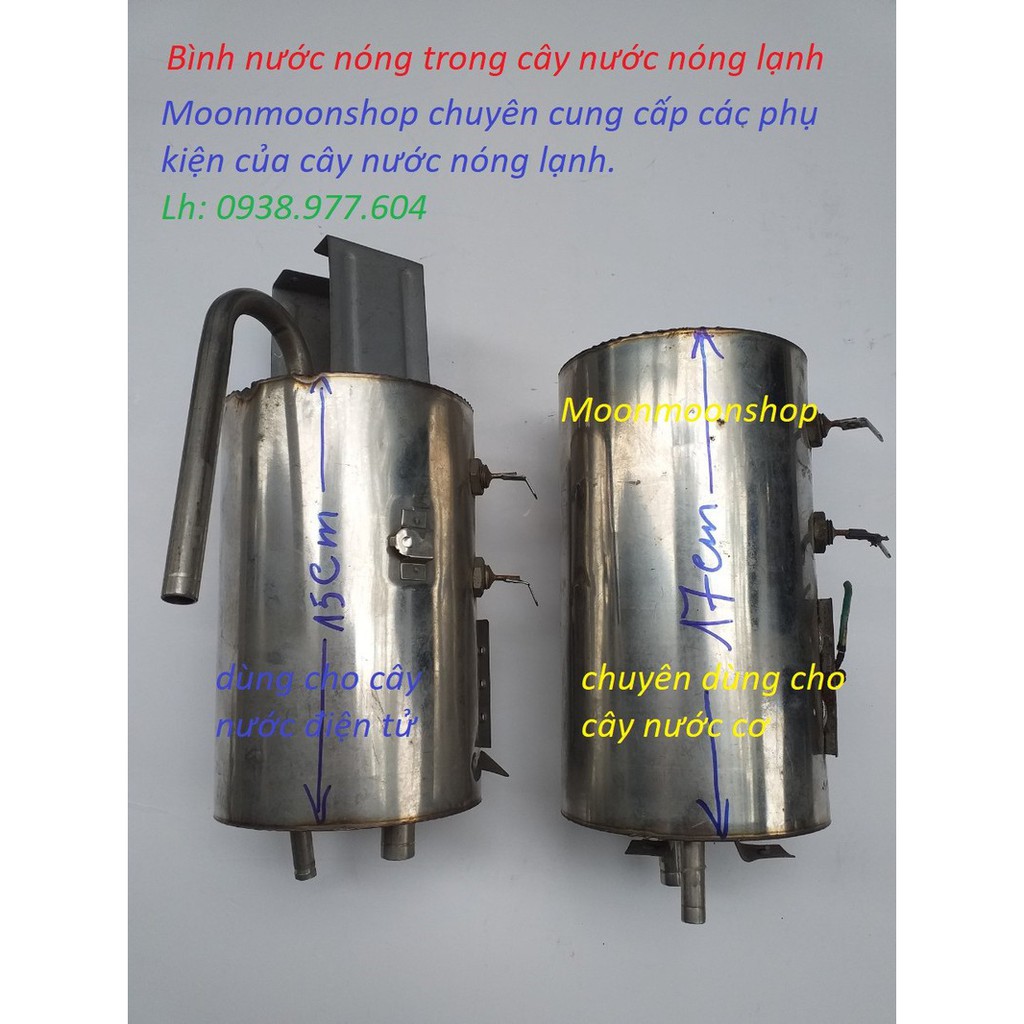 LINH KIỆN CÂY NƯỚC NÓNG LẠNH, BẦU NÓNG 500W, INOX 304