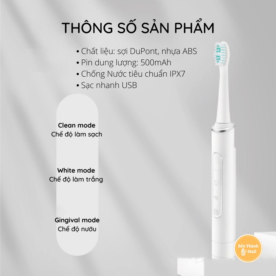 ✈️ [Freeship] Bàn chải điện 2 trong 1 Clean Sonic [Có đầu rửa mặt tiện lợi] [2 đầu thay thế]