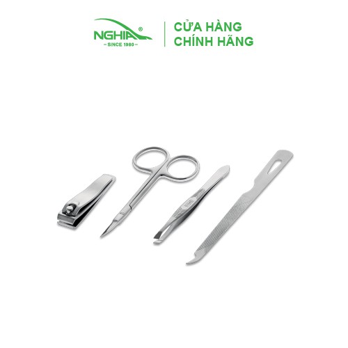 Bộ Quà Tặng Kéo Cắt Tỉa Lông Mày Bấm Móng Tay Nhíp Dũa Kềm Nghĩa GS-13 PT