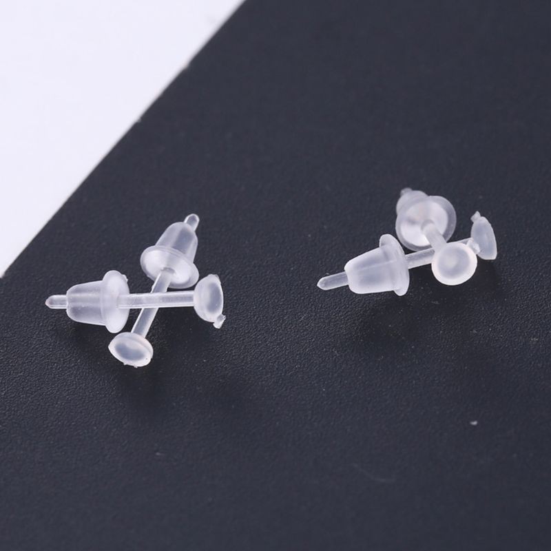 Bộ 100 cái kim nhựa xỏ khuyên tai chuyên dụng