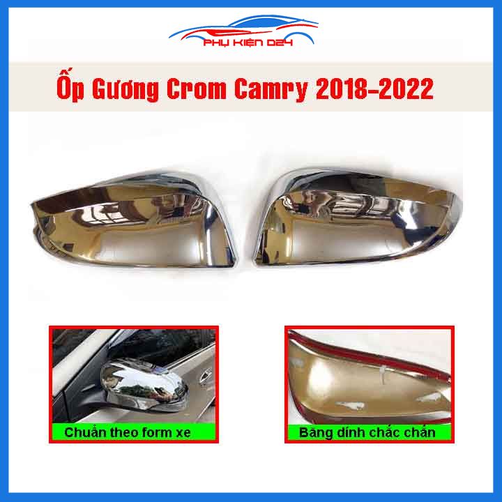 Ốp gương Camry 2018-2019-2020-2021-2022 mạ crom bảo vệ chống trầy trang trí làm đẹp xe