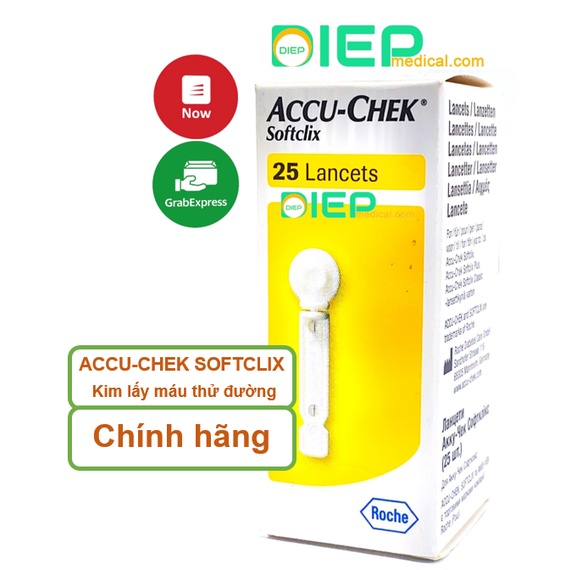 ✅ ACCU-CHEK SOFTCLIX – Kim lấy máu dùng cho bút Accu chek Softclix của máy Accu chek Active, Accu chek Instant