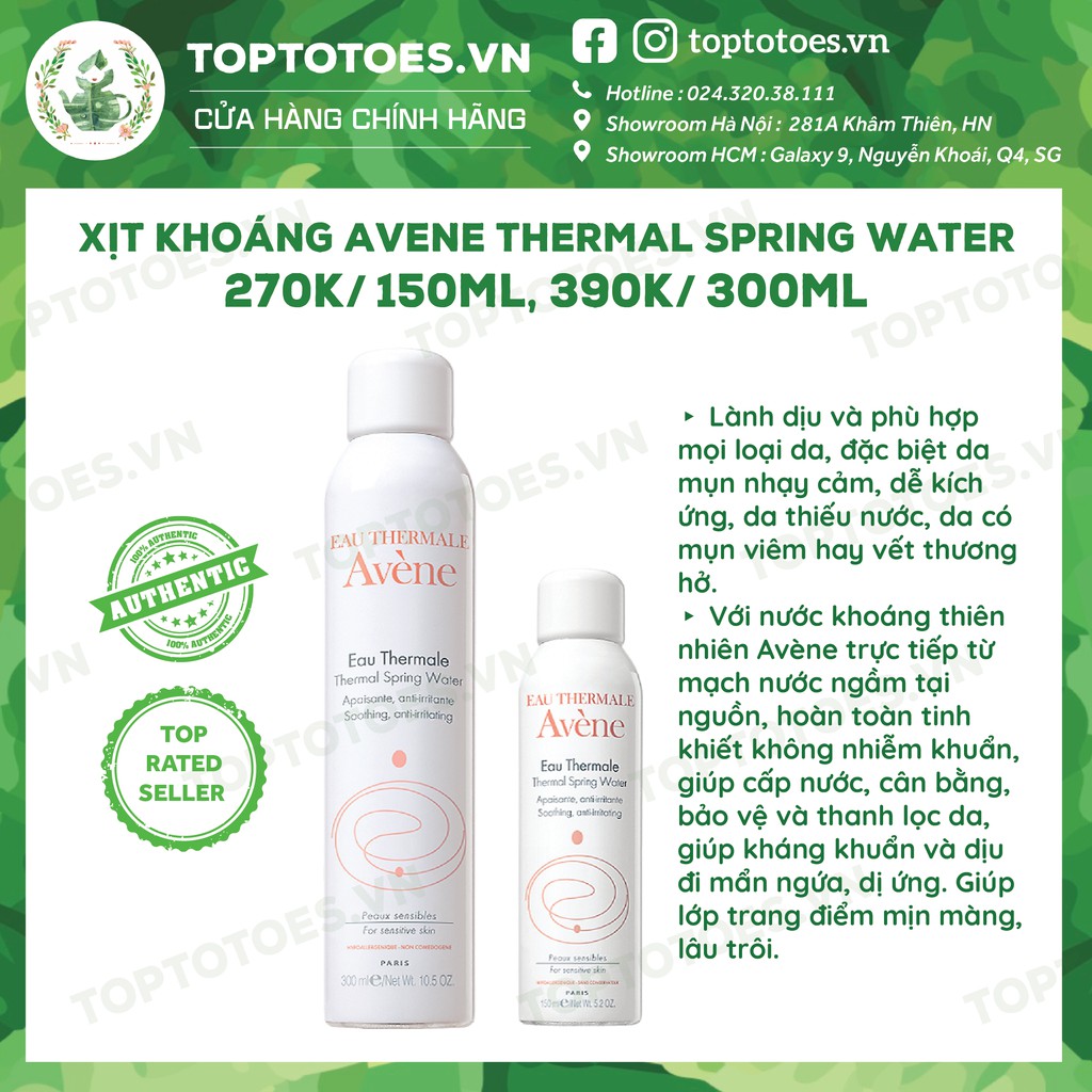 Xịt khoáng Avene Thermal Spring Water 150ml/ 300ml [NHẬP KHẨU CHÍNH HÃNG 100%]