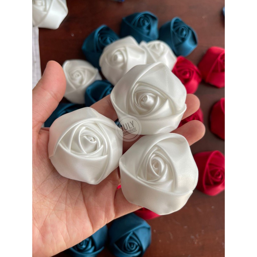 Hoa hồng lụa nhí / thành phẩm/ handmade