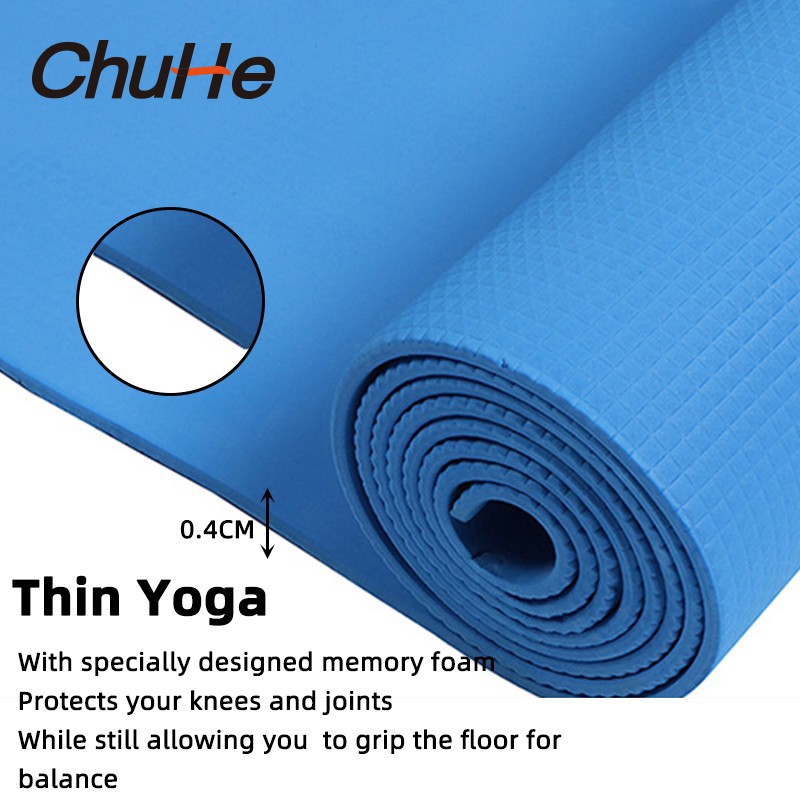 Yoga pilates (Miễn Phí Giao Hàng) Thảm Tập Yoga Siêu Dày 4mm Chống Trượt