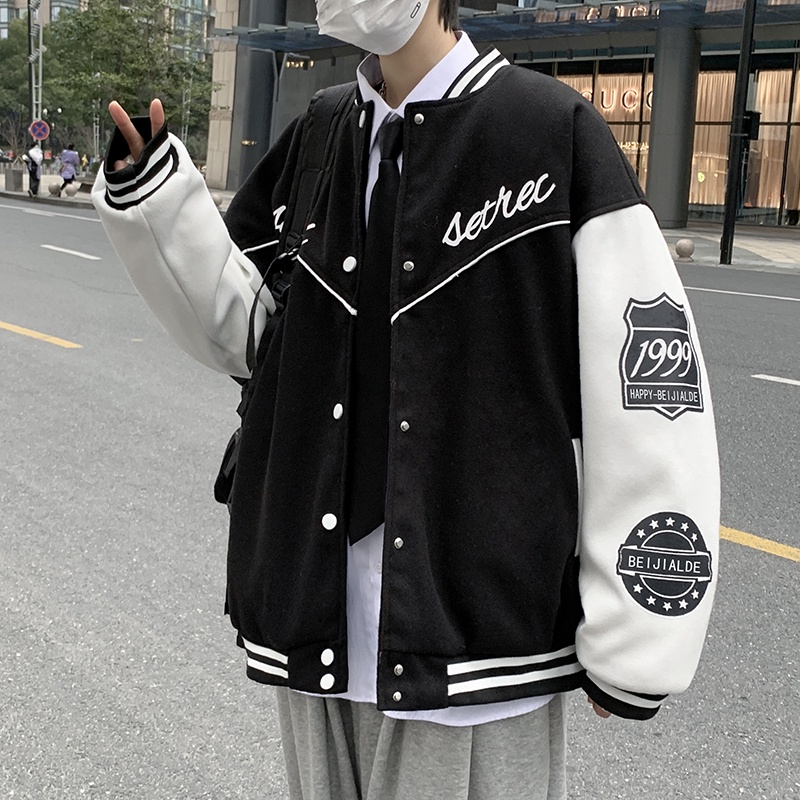 Áo Khoác Bóng Chày Nam Nữ Xanh Đen Hot Trend 2021 - Cam Kết Hàng Y Hình - Hỗ Trợ Đổi Trả