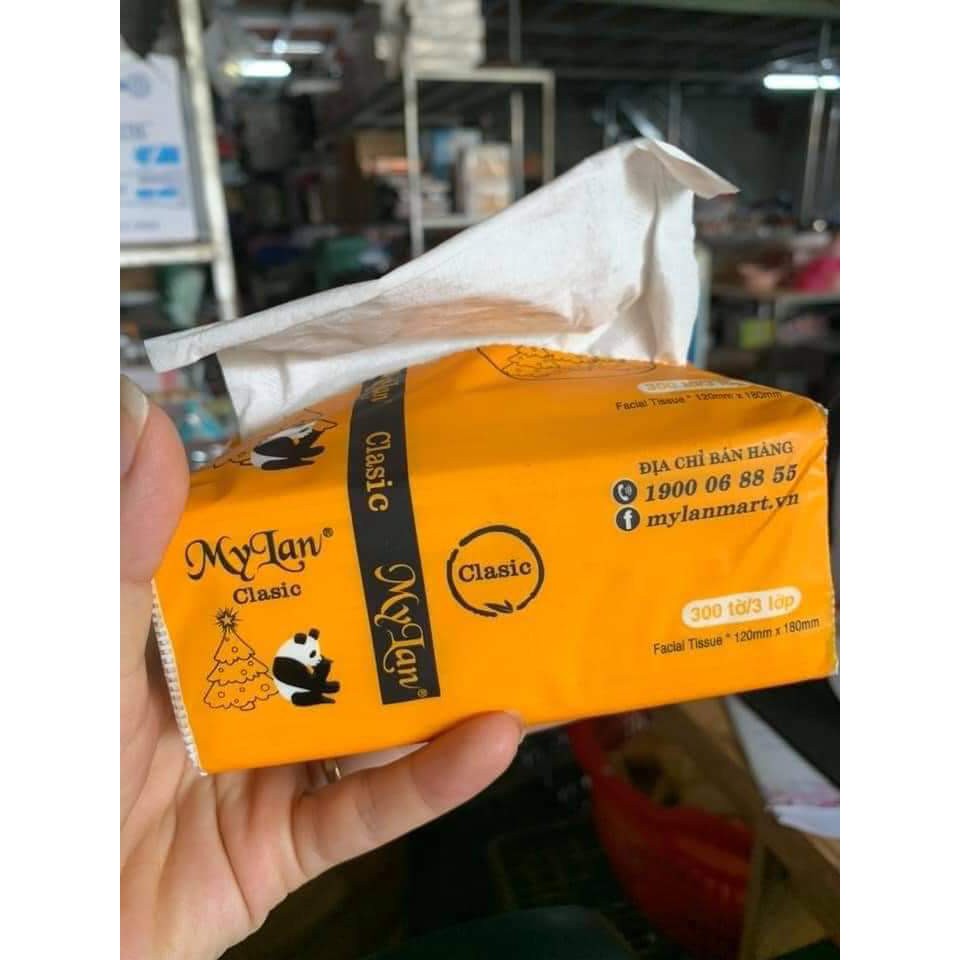 Giấy ăn gấu trúc mylan thành phần 100% gỗ thông nguyên chất , không hoá chất , không chất tẩy trắng