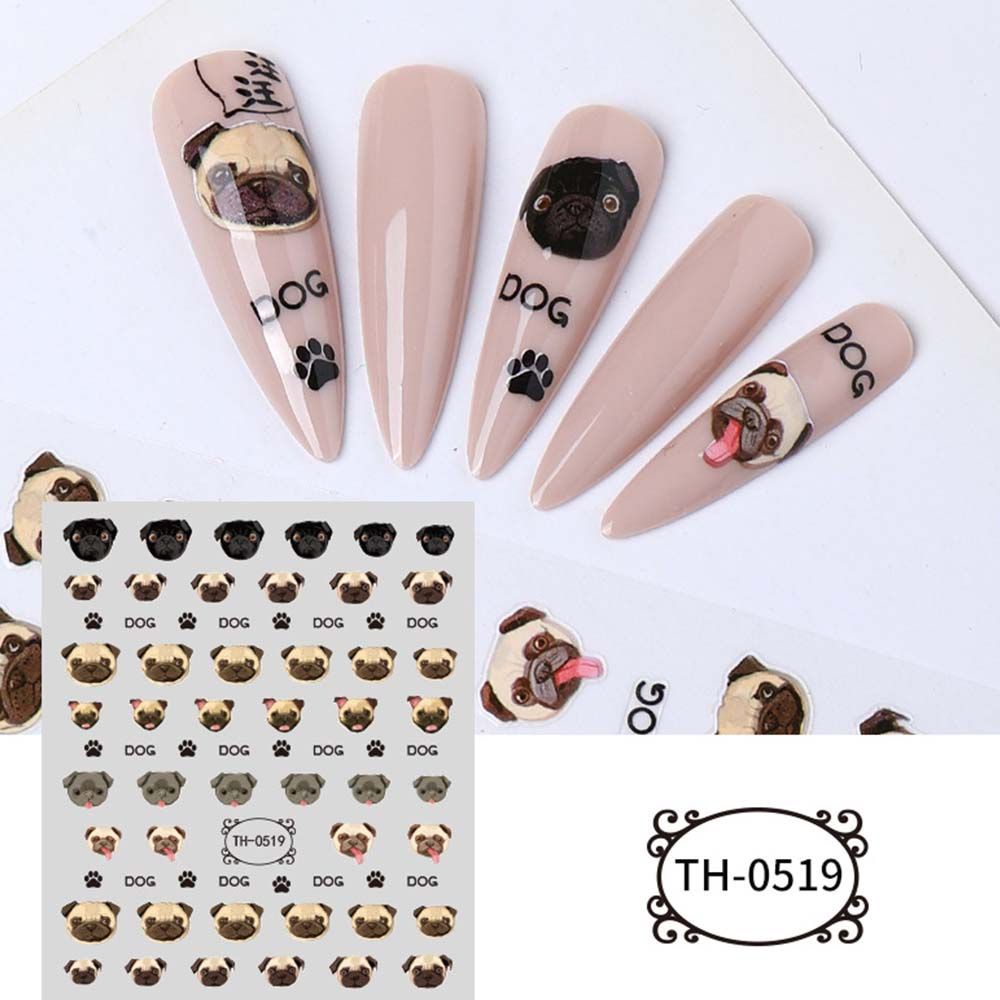[Hàng mới về] Miếng dán trang trí móng tay họa tiết động vật năm mới dễ thương diy