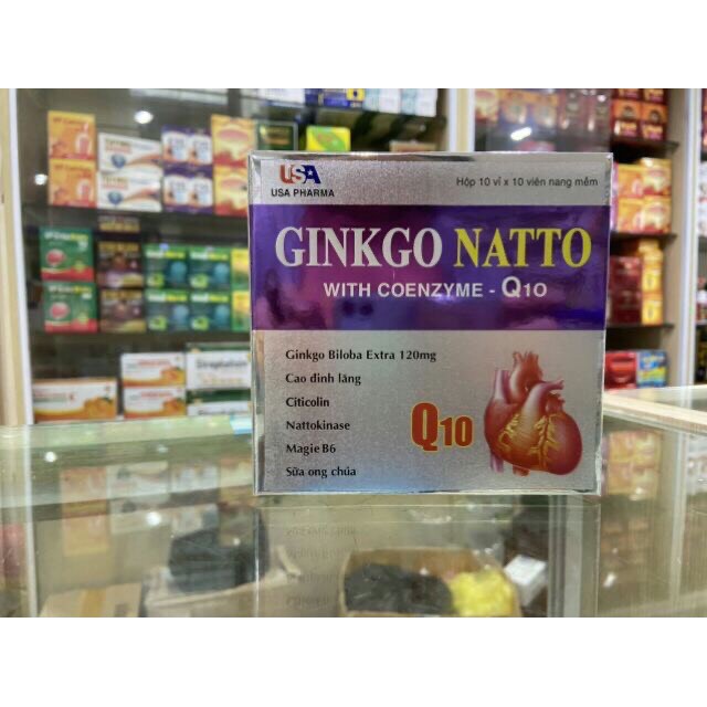 Viên bổ não Ginkgo Natto Q10 Tím (hộp 100 viên) - [ Quầy Thuốc Bảo Lâm ] -[Chính Hãng]