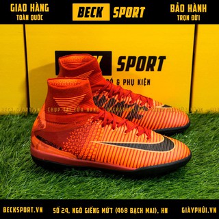 Giày Bóng Đá MercurialX SuperFly Đỏ Cao Cổ TF