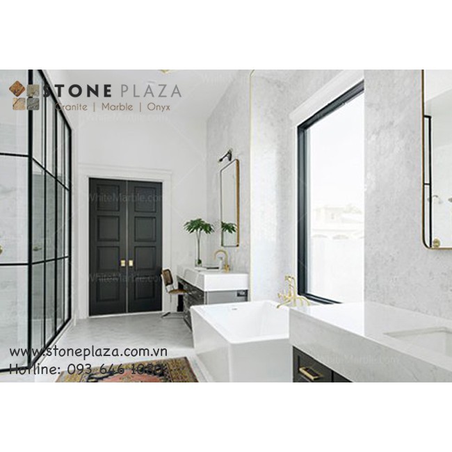 ĐÁ MARBLE TRẮNG VÂN MƯA (SIVEC WHITE MARBLE)