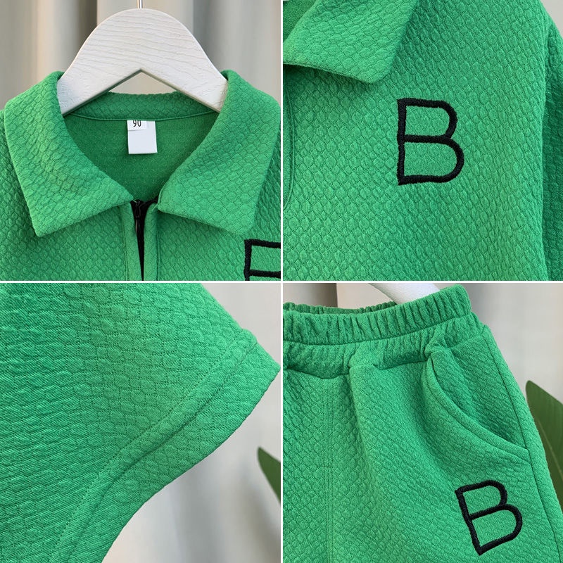 [Bán Chạy] Set Áo Thun polo Tay Ngắn Và Quần Ngắn Thời Trang Đẹp Trai Phong Cách Đường Phố Cá Tính Cho Bé Trai