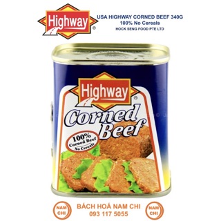 [DATE 04/2024] Pate Thịt Bò Hầm Mềm Highway Corned Beef Brazil 340g Hàng Mỹ