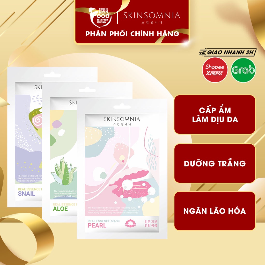 Mặt Nạ Miếng Giàu Tinh Chất Skinsomnia Real Essence Mask 28ml