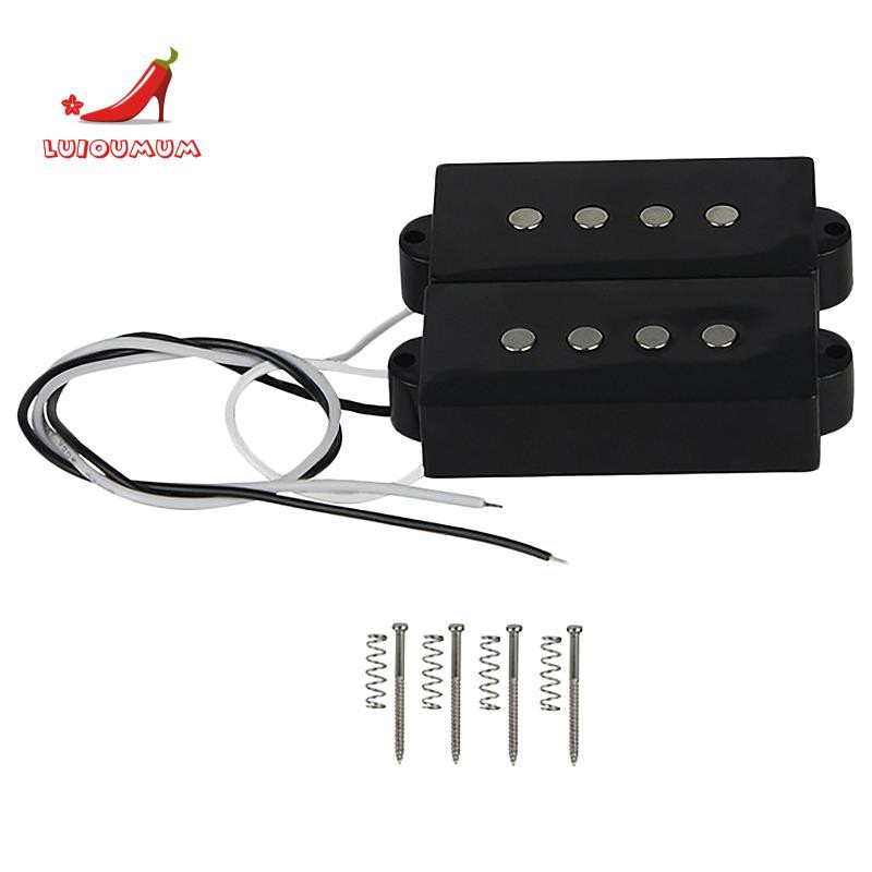 Pb P Bass Pickup Humbucker Pickup For 4 String P Bass Replacement Bass Guitar Part, Black