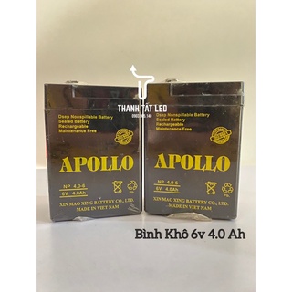 ✨ Bình ắc quy khô APOLLO 6V-4AH ( MẪU MỚI MÀU TRẮNG )