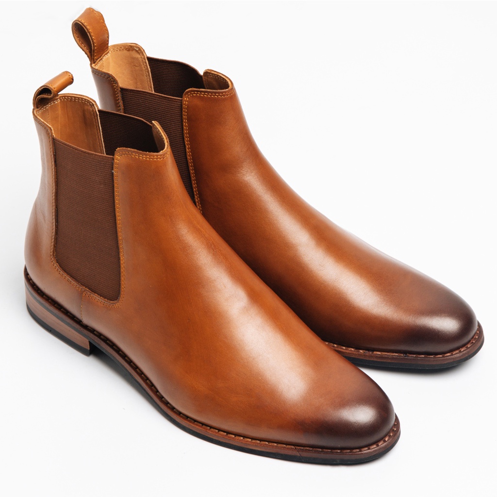 Giày Tây Cao Cấp CLASSY CHELSEA BOOTS - Da Bò Ý Lót Trong Da Bò Mộc - Thương hiệu Be Classy