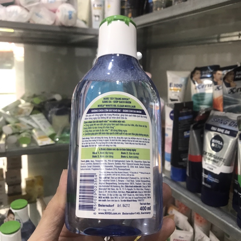 Nước Tẩy Trang Nivea Kiểm Soát Nhờn White Oil Clear Micellar Water (400Ml)
