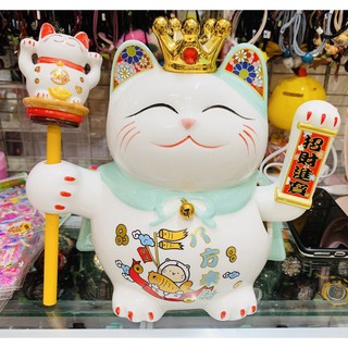 Mèo may mắn ngoắc tay bằng sứ