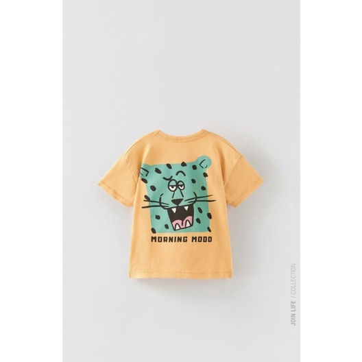 Áo phông cam hoạt hình siu xinh sz 3-4Y  cho bé trai♥️