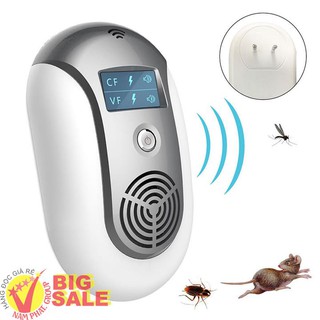 MÁY ĐUỔI CÔN TRÙNG CHUỘT MUỖI - MÀNG HÌNH LED - LOSKII HJS-806 LED ULTRASONIC PEST REPELLER