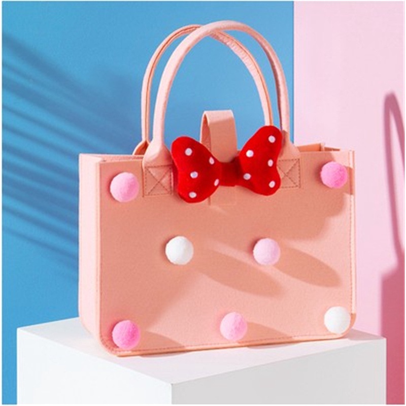 Túi Xách Tay Bằng Vải Nỉ Dễ Thương Cho Bé Gylb363