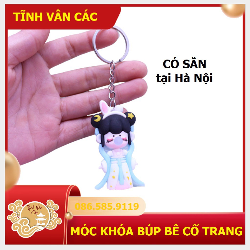 Móc chìa khóa búp bê Thỏ Ngọc cổ trang Tĩnh Vân Các