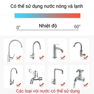 Vòi Nước Bồn Rửa Chén, Đầu Vòi Rửa Bát Tăng Áp Có Khóa Xoay 360